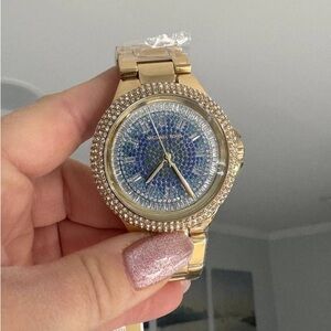 Michael Kors Camille Three-Hand Gold-Tone Stainless Steel Watch